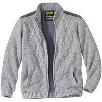 Atlas for Men Men's Knitted Fleece Lined Jacket in Grey | Size: Medium