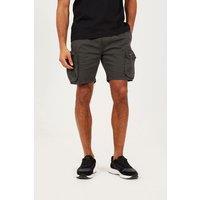 Brave Soul Men's Cotton Twill Cargo Shorts in Charcoal | Size: XL