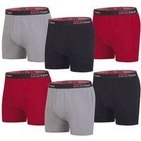 Atlas for Men Men's Plain Stretch Boxer Shorts (Pack of 6) in Jet Black | Size: 2XL