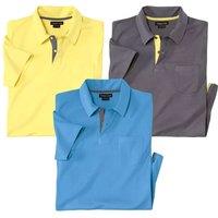 Atlas for Men Men's Polo Shirt (Pack of 3) in Bright Yellow | Size: 4XL
