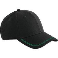 Beechfield Men's Match Day Baseball Cap in Jet Black
