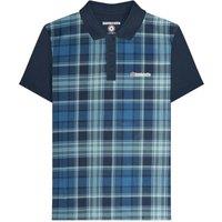 Lambretta Men's Classic Checked Polo Shirt in Navy | Size: Small