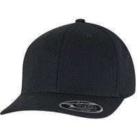 Flexfit Men's 110 Curved Peak Snapback Cap in Black