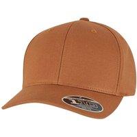 Flexfit Men's Canvas Curved Peak Snapback Cap in Brown