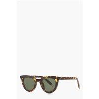 Madein Women's Rounded Wayfarer Sunglasses in Brown