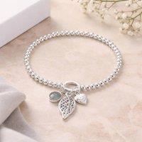 My Posh Shop Women's 30th Birthday Three Charm Bracelet in All Silver
