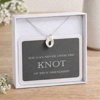 My Posh Shop Women's Knot Of Friendship Sterling Silver Necklace