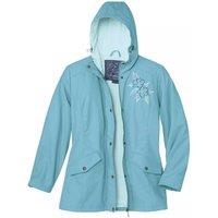 Atlas For Women Women's Waxed Hooded Windbreaker in Blue | Size: 12-14