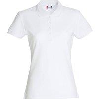 Clique Women's Plain Polo Shirt in White | Size: Small