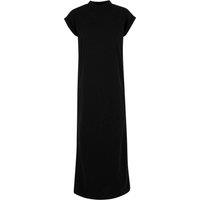 Build Your Brand Women's Sorona Extended Shoulder Long Dress in Black | Size: Small