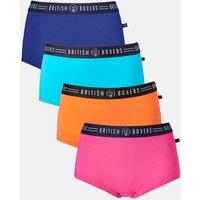 British Boxers Women's 'Lucky Dip' Four Pack of Hipster Briefs | Size: 20