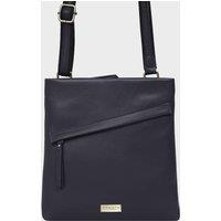 Assots London Women's 'FLORENCE' Pebble Grain Leather Crossbody Sling Bag in Navy
