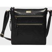 Assots London Women's 'CORI' Polished Vegetable Tanned Real Leather Crossbody Bag in Black