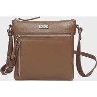 Assots London Women's RUE' Soft Pebble Grain Leather Crossbody Bag in Tan