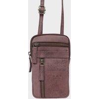 Real Hide Bags Women's 'BROOKE' Real Leather Mobile Phone Crossbody Bag in Plum