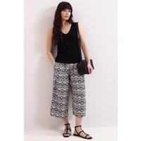 Phase Eight Women's Josie High Waisted Culotte Trousers in Black | Size: 10