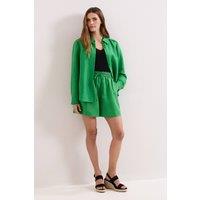 Phase Eight Women's Arnie Drawstring High Waisted Shorts in Emerald | Size: 12