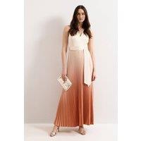Phase Eight Women's Sloane Sleeveless V-Neck Maxi Dress in Burnt Orange | Size: 14