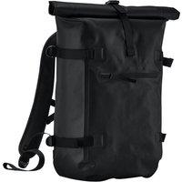 Quadra Men's Tailored Luxe Roll Top Backpack in Black