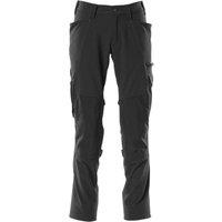 Mascot Men's Accelerate Knee Pad Pockets Work Trousers in Black | Size: 31.5L