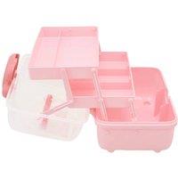 Living and Home 3-Layer Multipurpose Tabletop Storage Box in Pink