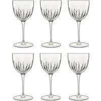 Luigi Bormioli Mixology Sherry Glass Set | 6 Wine Glasses | Glasses Drinking Set in Clear