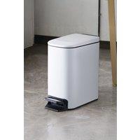 Living and Home 6L Stainless Steel Trash Bin Inner Bucket with Soft-Close Foot Pedal in White