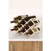 Living and Home Wooden Stackable Wine Holder Ornaments Foldable Wine Rack Wine Bottle Storage Rack in Natural