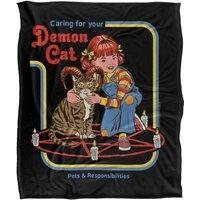 Steven Rhodes Caring For Your Demon Cat Silky Super Soft Throw Blanket | Size: Small