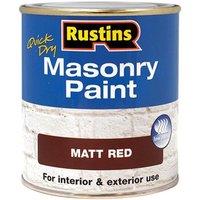 Rustins Quick Dry Masonry Paint Red 500Ml