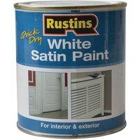 Rustins Quick Dry White Satin Paint 500Ml