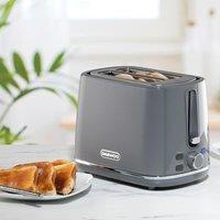 Daewoo 'Stirling' Series Two Slice Toaster With Reheat Defrost & 7 Browning Functions in Grey