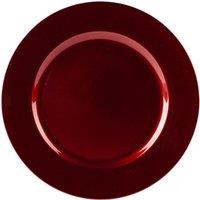 Argon Tableware Metallic Charger Plate - 33cm in Red
