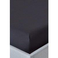 Homescapes Egyptian Cotton Deep Fitted Sheet 18 inch 200 Thread Count in Black | Size: Super King Fitted