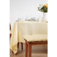 Homescapes Plain Cotton Tablecloth, 178cm x 300cm in Cream | Size: 178 cm x 300 cm