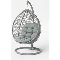 Homescapes Luxury Egg Chair Cushion, Hanging Basket Swing Chair Cushion in Grey