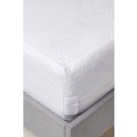 Homescapes Luxury Zipped Mattress Encasement 30 cm Waterproof in White | Size: EU Double