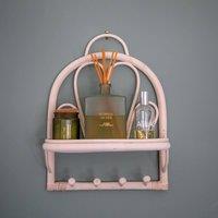 Madison & Mayfair Wall-Mounted Natural Rattan Shelf in Light Beige