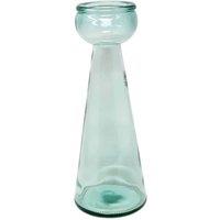 Verano Spanish Ceramics Glass Home Dcor Clear Candle Holders (H) 40cm in Aqua