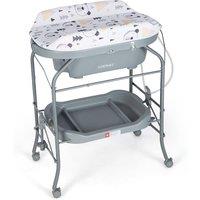 Costway Baby Changing Table Folding Infant Diaper Changing Nursery Station in Grey