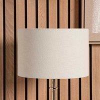 Ruma Cream Self Lined Linen Drum Shade for Floor Lamps in Beige | Size: 16 inches