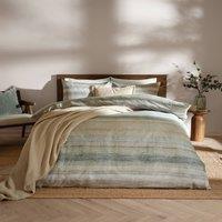 Yard Swift Brushed 100% Cotton Duvet Cover Set in Green | Size: Double