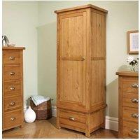 Birlea Woburn 1 Door 1 Drawer Wardrobe Oak in Light Oak