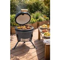 Neo Kamado 13 Ceramic Mini BBQ Grill Smoker Portable Oven in Dark Grey