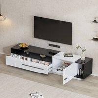 BTM High gloss TV stand with storage for 60 to 70 inch TVs in White