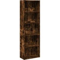 Berkfield Home Bookcase Smoked Oak 60x30x189 cm Engineered Wood in Brown | Size: 60 x 30 x 189 cm