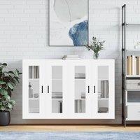 Berkfield Home Wall Mounted Cabinets 2 pcs White Engineered Wood