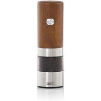 AdHoc Electric Acacia Wood Grinder Pepper & Salt Mill - Brown/Silver