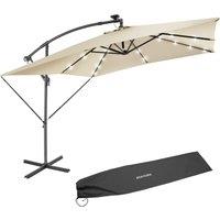 tectake Parasol Sunna in Beige | Size: Large