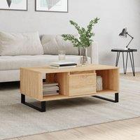Berkfield Home Coffee Table Sonoma Oak 90x50x36.5 cm Engineered Wood in Brown